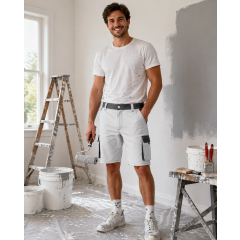 Velilla 103021B pracovní malířské kraťasy pánské i dámské bílo-šedé