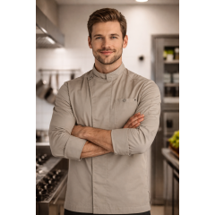 Kentaur 23570 kuchařský rondon dlouhý rukáv pánský dámský písková béžová