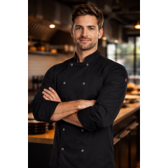 Velilla 405206 kuchařský rondon dlouhý rukáv pánský i dámský černá