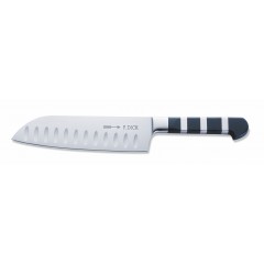 F.Dick 8 1942 18K nerezový kuchařský nůž Santoku s drážkami série 1905 černá 18cm