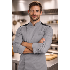 Giblor´s Raul kuchařský rondon dlouhý rukáv pánský dámský šedá