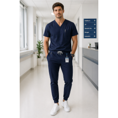 Velilla AVANI Jogger zdravotnické kalhoty pánské dámské strečové tma. modré