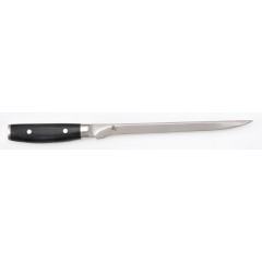 Yaxell Ran japonský filetovací nůž flexi 23cm černá rukojeť micarta